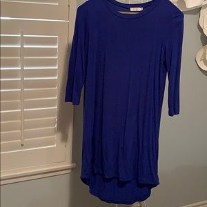 Royal blue shirt dress